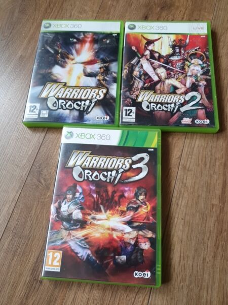 Warriors Orochi  1 ,2,&3  Complete Collection Xbox 360 Complete with Manuals