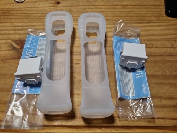 2 x Nintendo Wii Motion Plus & Sleeves New + Instructions(No Outer Packaging)