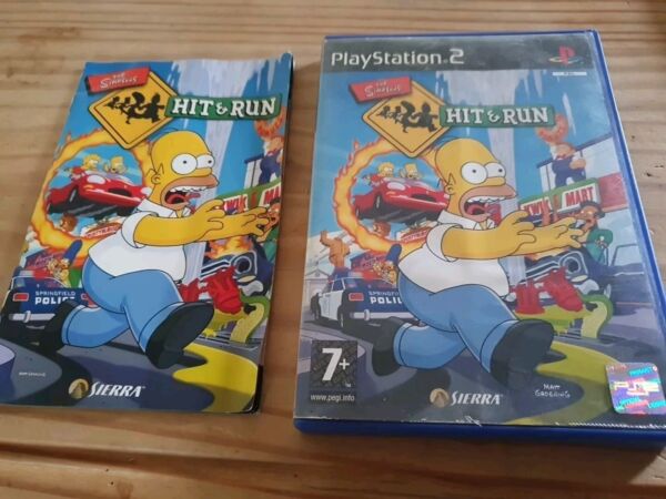 Simpsons Hit and Run  Black Lable Sony PlayStation 2 (PS2) Complete with Manual