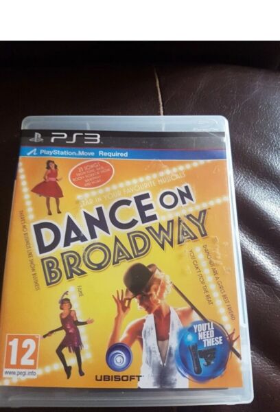 Dance On Broadway UK Sony Playstation   3 (PS3) Move Game  With  Manual