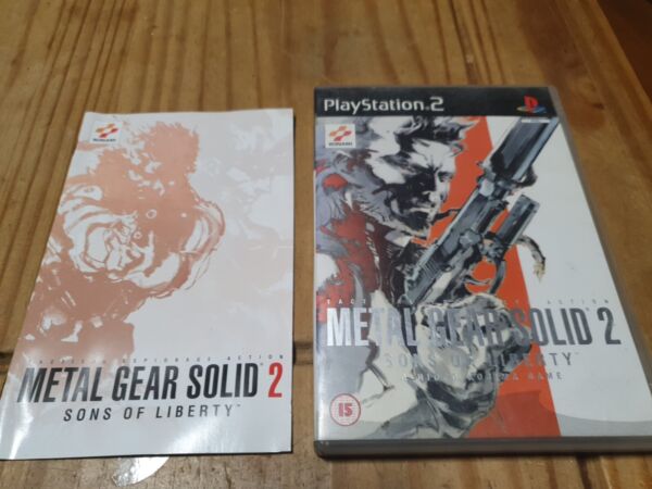 Metal Gear Solid 2: Sons Of Liberty Sony PlayStation 2,(PS2)Complete with Manual