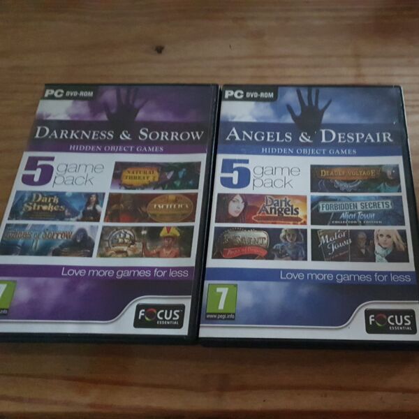 Darkness & Sorrow/ Angels & Despair Hidden Object  Collectives PC  DVD ROM