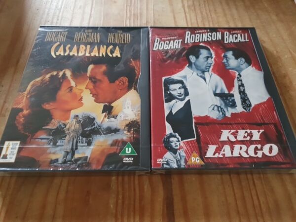 Key Largo & Casablanca New Sealed Region 2 DVDs Humphrey Bogart/Bacall/Bergman