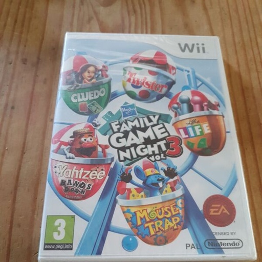 [326296564742] Nintendo Wii  Family Games Night 3 New Sealed Pegi