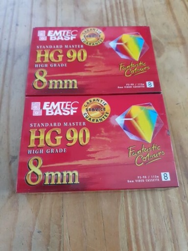 [326288452481] BASF/EMTEC P5-90 HG HIGH GRADE VIDEO 8mm/ Hi8 CAMCORDER CASSETTE TAPES SEALED