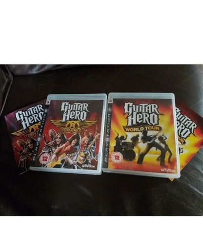 [326288386004] *Guitar Hero Aerosmith/Guitar Hero World Tour(PS3)Playstation 3 Games + Manuals