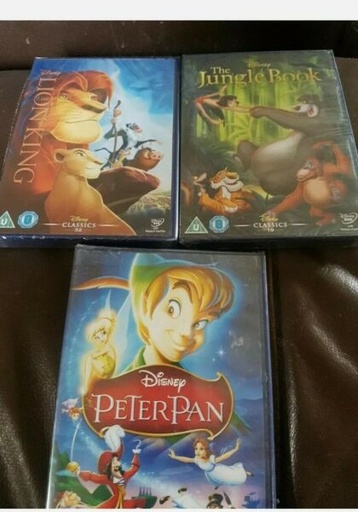 [326287750359] **DISNEYs The Lion King /Jungle Book /Peter Pan  Region 2 DVD Bundle New Sealed