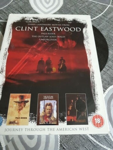 [326287750398] Clint Eastwood  Pale rider/The Outlaw Josey Wales/Unforgiven New Sealed  BOXSET